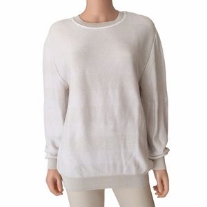Salvador Ferragamo Fine Knit Cream Pullover Sweater Made in Italy Size XXL